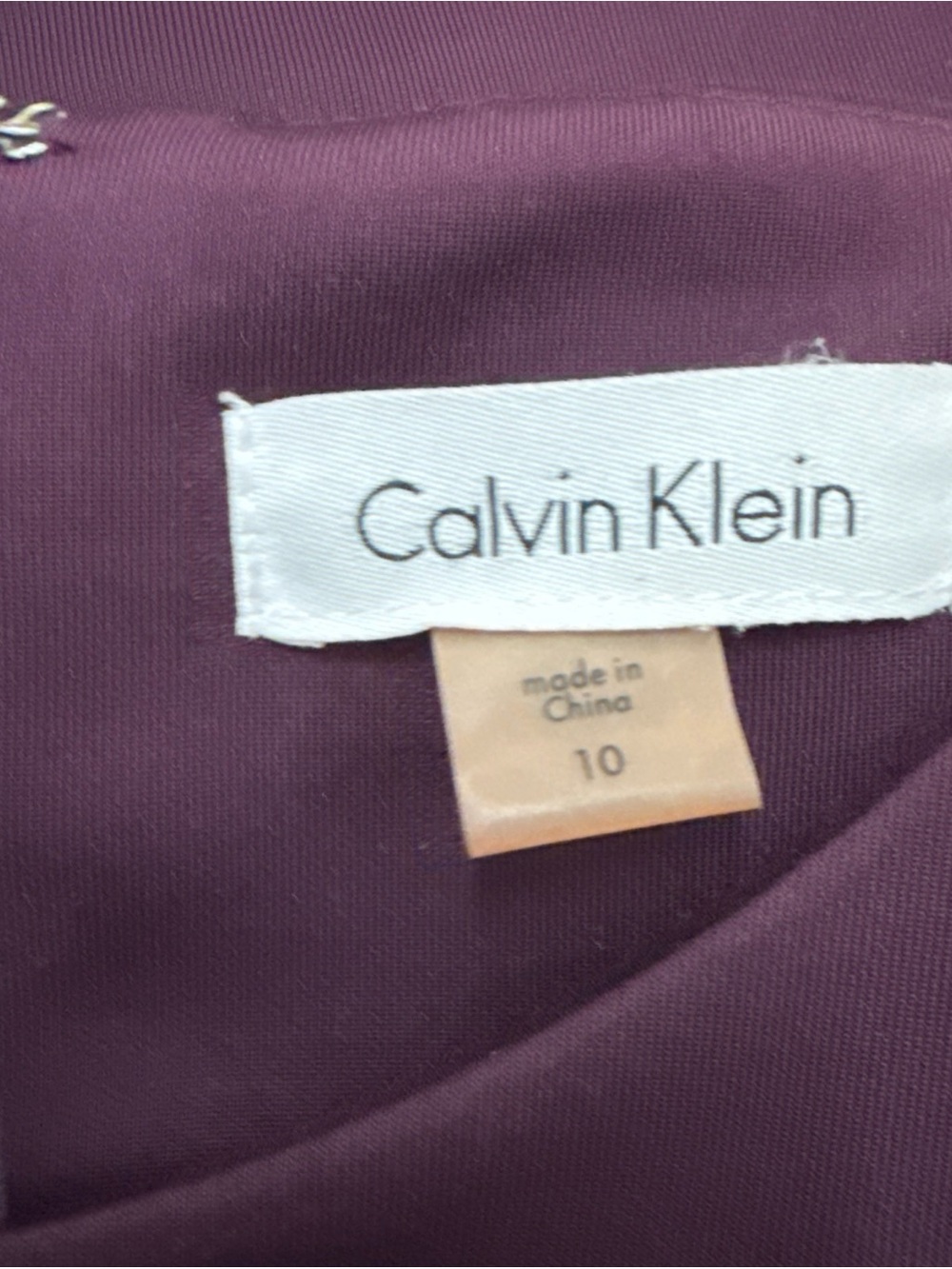 Calvin Klein Girls' Plum Wine Purple Dress